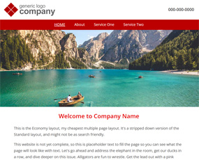 T. Brooks Web Design ECONOMY WEBSITE LAYOUT