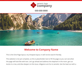 T. Brooks Web Design ONE-PAGE WEBSITE LAYOUT