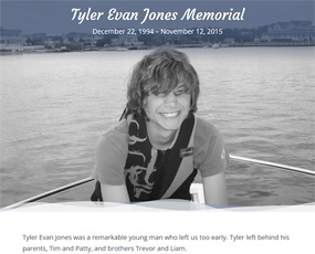 Tyler Evan Jones Memorial